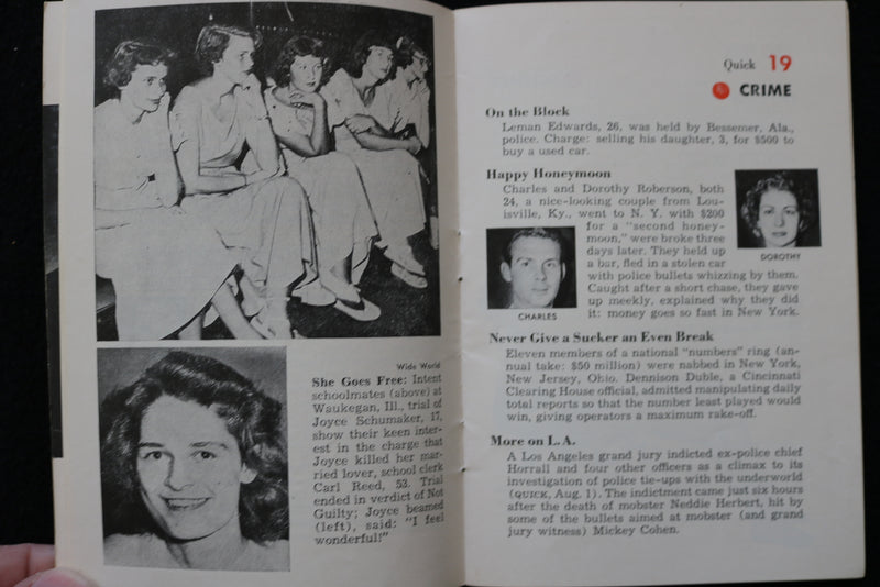 1949 AUGUST 8 QUICK DIGEST MAGAZINE - BING CROSBY COVER - K 2416