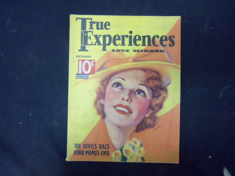 1936 SEP TRUE EXPERIENCES MAGAZINE - NICE COVER, STORIES, PHOTOS & ADS - ST 4117