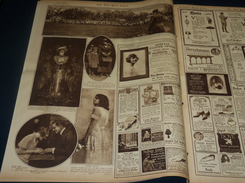 1920 APRIL 4 NEW YORK TIMES PICTURE SECTION - CHAPLIN - NICE PHOTOS - NT 8762