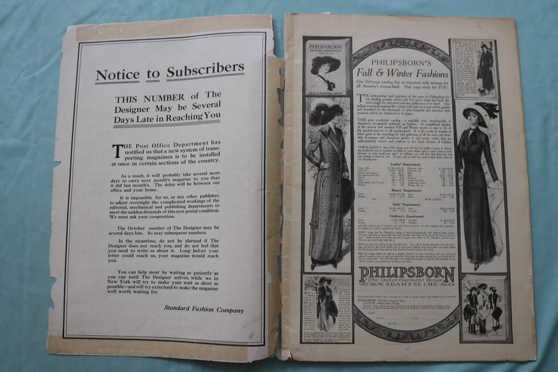 1911 SEPTEMBER THE DESIGNER MAGAZINE - STANDARD FASHION COMPANY - E 24868
