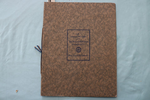 1930'S A CORDIAL WELCOME - BOSTON MAYOR JAMES CURLEY - BOOKLET - K 3416