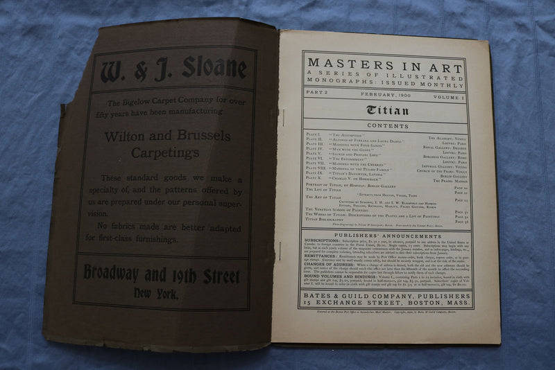 1900 FEBRUARY MASTERS IN ART ILLUSTRATED MONOGRAPHS - TIZIAN0 VECELLI - ST 5508F