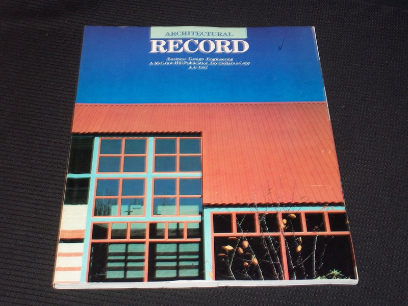 1982 JULY ARCHITECTURAL RECORD MAGAZINE - RECORD APARTMENTS FRONT COVER - E 969