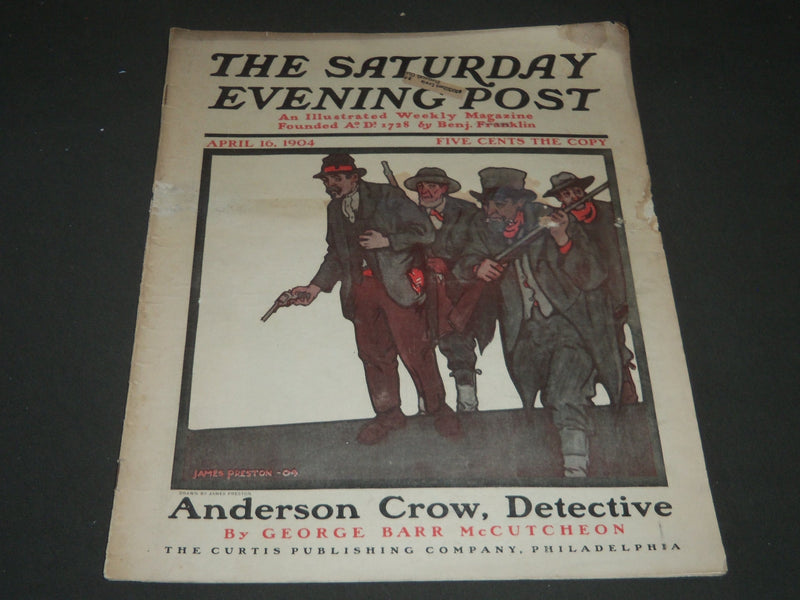 1904 APRIL 16 THE SATURDAY EVENING POST MAGAZINE - ILLUSTRATED COVER - SP 460
