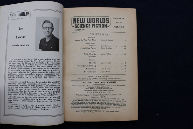 1962 MARCH NEW WORLDS SOFTCOVER DIGEST MAGAZINE - VOLUME 39, NUMBER 116 - K 449