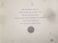 1984 THE STORY OF HENRI TOD HARDCOVER BOOK-BUCKLEY- SIGNED 1ST EDITION - KD 8980