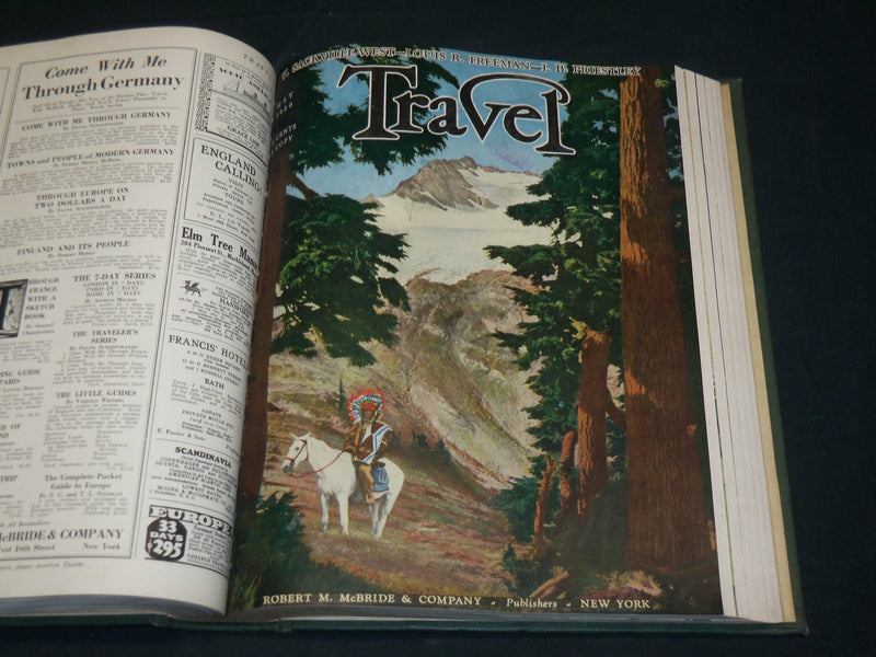 1929 NOV-1930 OCT TRAVEL MAGAZINE BOUND VOLUME - GREAT COVERS - KD 5991