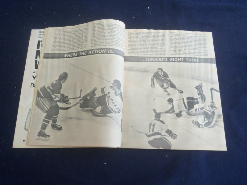 1970 APRIL HOCKEY PICTORIAL MAGAZINE - MIKE LAUGHTON-JUHA WIDING COVER - ST 200U