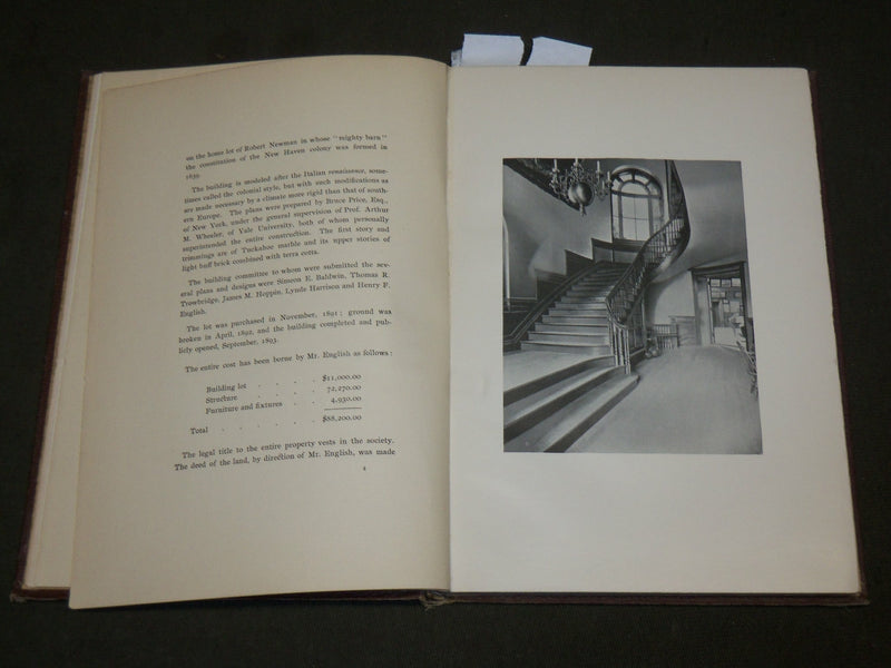 1893 THE ENGLISH MEMORIAL BOOK - NEW HAVEN COLONY HISTORICAL SOCIETY - KD 6224