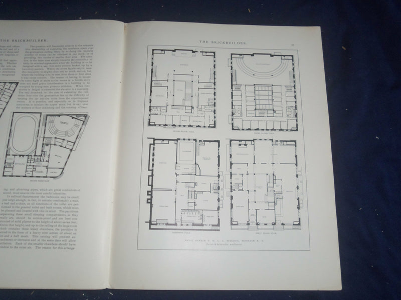 1906 MARCH THE BRICKBUILDER MAGAZINE - AN ARCHITECTURAL MONTHLY - ST 528H