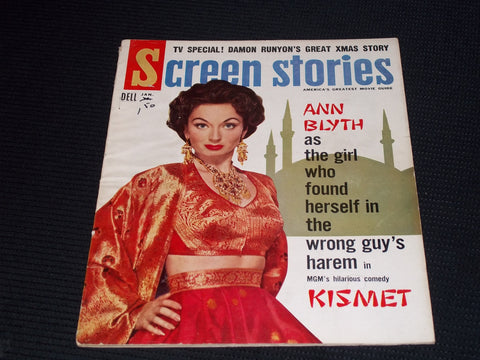 1956 JANUARY SCREEN STORIES MAGAZINE - ANN BLYTH FRONT COVER - E 15880