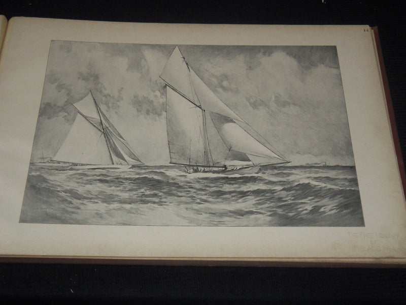 1899 THE CUP RACES FOLIO VOLUME BY L. A. SHAFER - RARE - NICE PHOTOS - Z 259