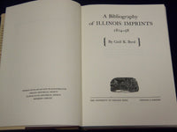 1966 A BIBLIOGRAPHY OF ILLINOIS IMPRINTS BY CECIL K. BYRD BOOK - KD 2056D