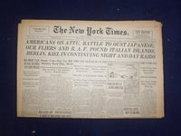 194 MAY 15 NEW YORK TIMES - AMERICANS ON ATTU, BATLE TO OUST JAPANESE - NP 6539