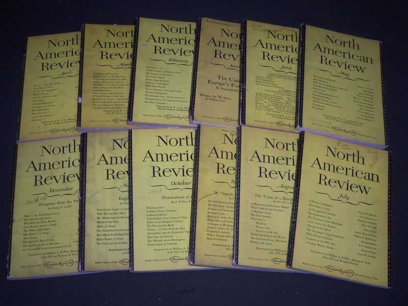 1931 NORTH AMERICAN REVIEW LOT OF 12 ISSUES - GREAT STORIES/ARTICLES - WR 913