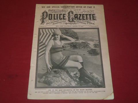 1922 AUGUST 12 THE NATIONAL POLICE GAZETTE MAGAZINE - KEN WILLIAMS - B 5751