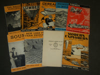 1939-1954 UNIT STUDY & LITTLE WONDER BOOKS LOT OF 9 - SOFTCOVER - O 2964