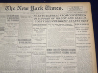 1920 JUNE 22 NEW YORK TIMES - PLAN TO BAR REED FROM CONVENTION - NT 9124