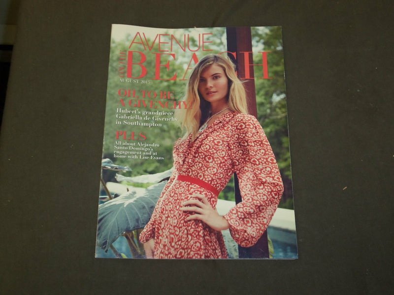 2015 AUGUST AVENUE ON THE BEACH MAGAZINE - GABRIELLA DE GIVENCHY COVER - B 5170
