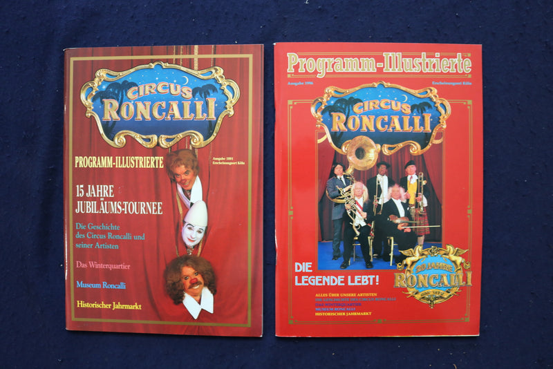 1984-1996 CIRCUS RONCALLI PROGRAMS - LOT OF 6 - O 3644
