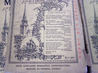 1891 NEW ENGLAND MAGAZINE LOT OF 9 ISSUES - NICE ILLUSTRATIONS & ADS - WR 169