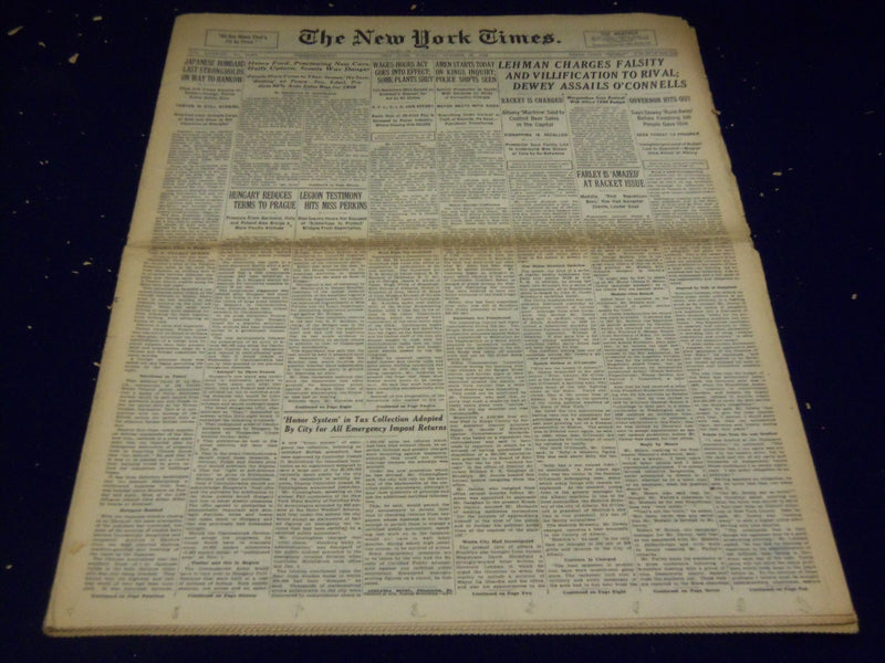 1938 OCTOBER 25 NEW YORK TIMES - HENRY FORD PREVIEWS NEW CARS - NT 3123