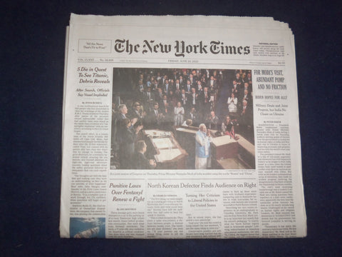 2023 JUNE 23 NEW YORK TIMES - FOR MODI'S VISIT, ABUNDANT POMP AND NO FRICTION