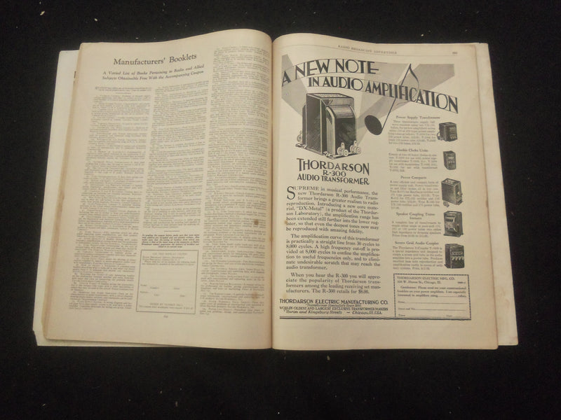 1928 SEPTEMBER RADIO BROADCAST MAGAZINE - NICE COVER, ARTICLES & PHOTOS - B 434Q