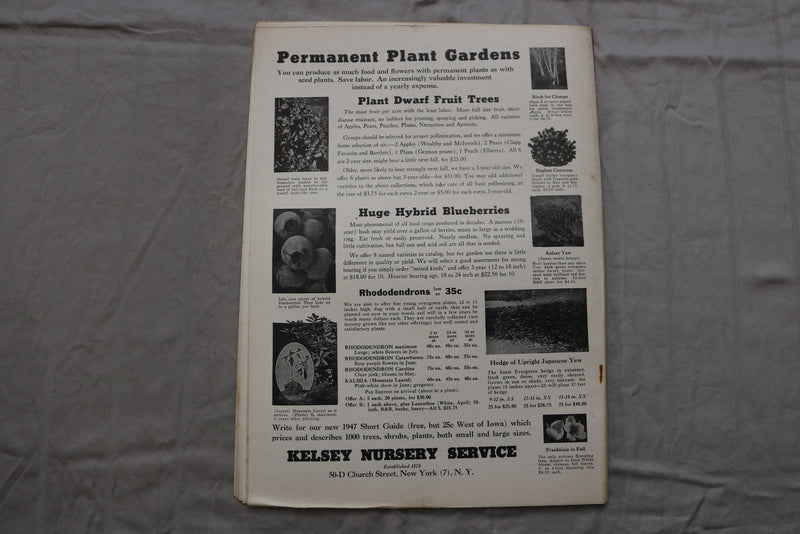 1947 MARCH 1 HORTICULTURE ILLUSTRATED MAGAZINE - NICE SCENERY COVER - ST 1014E
