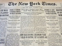 1930 NOVEMBER 14 NEW YORK TIMES - ARMY-NAVY FOOTBALL GAME HERE - NT 5736