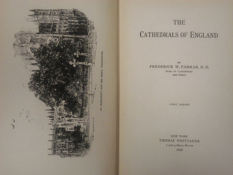 1898 THE CATHEDRALS OF ENGLAND BY FREDERICK FARRAR 1ST & 2ND SERIES - KD 3065