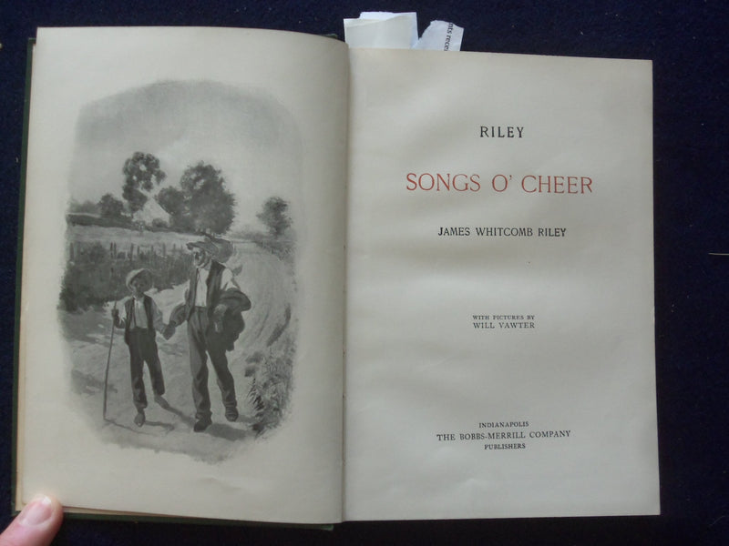 1905 RILEY SONGS O'CHEER HARDCOVER BOOK BY JAMES W. RILEY AND VAWTER - KD 8433