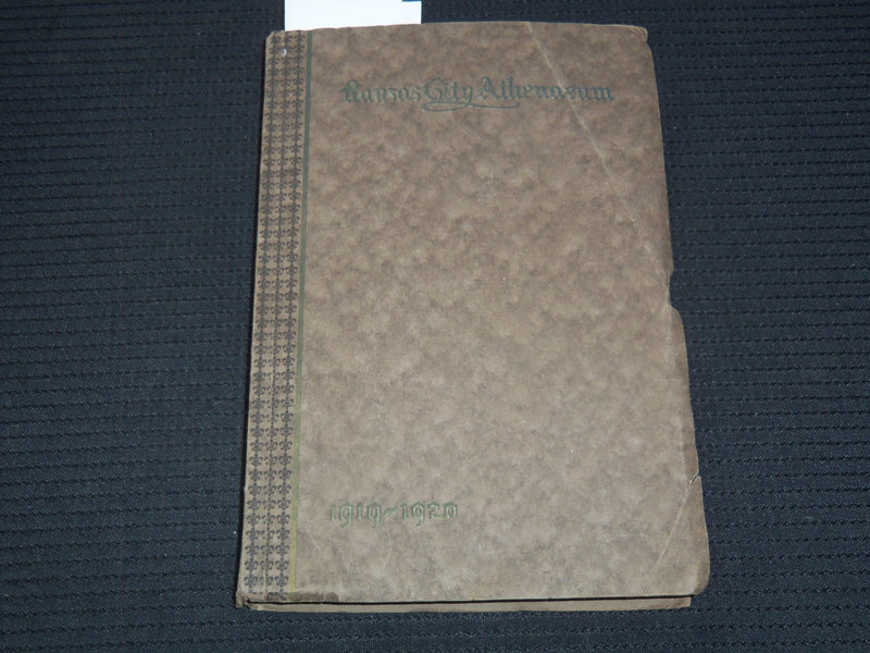 1919-1920 KANSAS CITY ATHENAEUM YEAR BOOK - J 7316