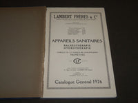 1926 LAMBERT FRERES & CIE APPAREILS SANITAIRES FRENCH CATALOGUE - FR 353
