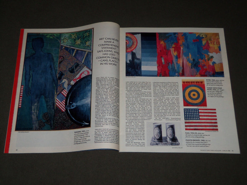 1989 JUNE 19 NEW YORK TIMES MAGAZINE SECTION - JASPER JOHNS COVER - J 3085