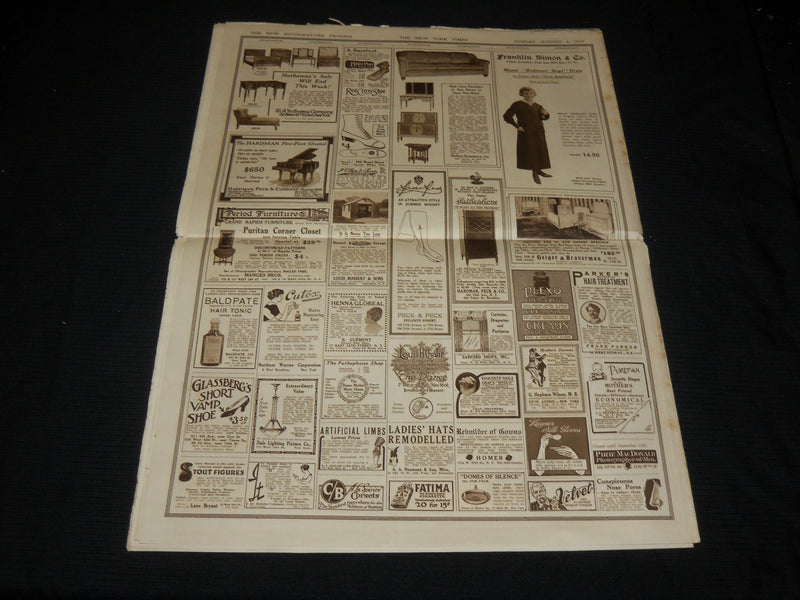 1915 AUGUST 8 NEW YORK TIMES PICTURE SECTION - BATTLESHIP CONNECTICUT - NP 5488