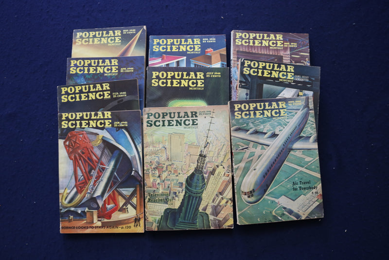 1946 POPULAR SCIENCE MAGAZINE - LOT OF 10 - O 3497