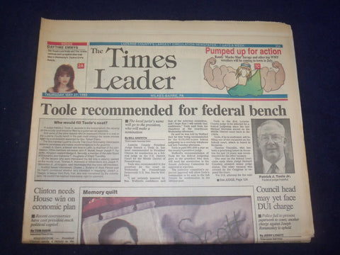1993 MAY 27 WILKES-BARRE TIMES LEADER - PATRICK TOOLE FOR FEDERAL BENCH- NP 8110