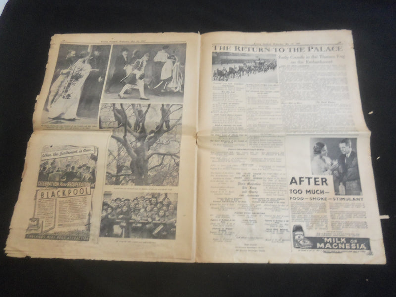 1937 MAY 12 EVENING STANDARD NEWSPAPER - CORONATION OF KING GEORGE VI - NP 5749