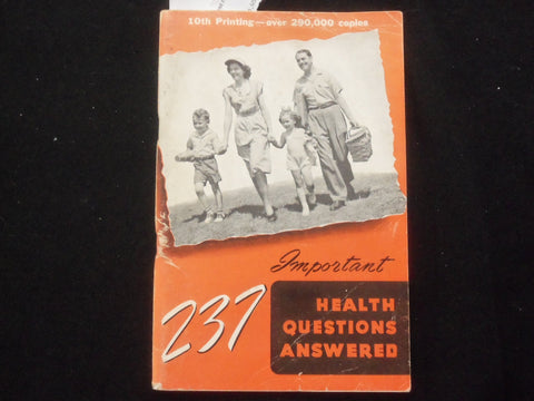 1950 237 IMPORTANT HEALTH QUESTIONS ANSWERED MAGAZINE - J 9943