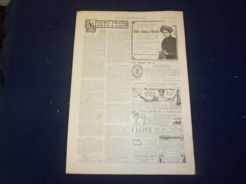 1899 MARCH 18 THE SATURDAY EVENING POST MAGAZINE - NICE ILLUSTRATIONS - B 6697