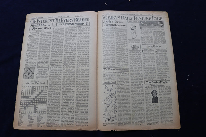 1927 JULY 2 SAN FRANCISCO BULLETIN - BYRD, ACOSTA TAKEN TO HOSPITAL - NP 8895