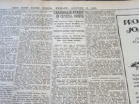 1921 AUG 5 NEW YORK TIMES - CARUSO'S WIDOW WANTS ESTATE GO TO GLORIA - NT 6484