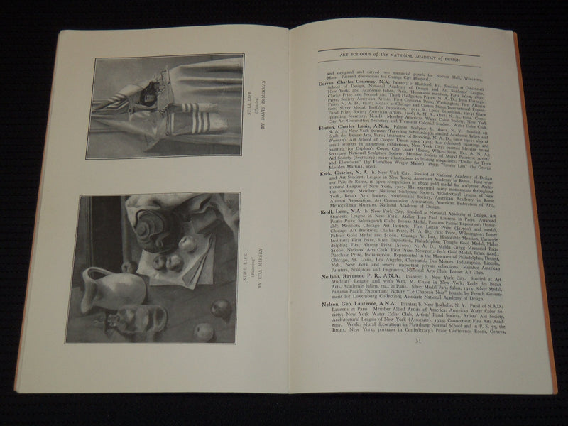 1932 NATIONAL ACADEMY OF DESIGN ART SCHOOLS BOOK - NEW YORK CITY - J 7945