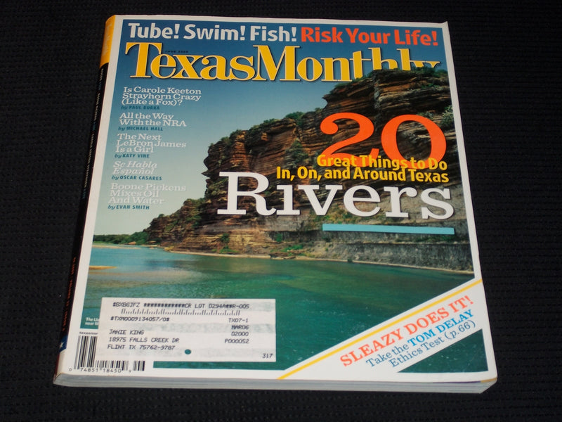 2005 JUNE TEXAS MONTHLY MAGAZINE - RIVERS FRONT COVER - E 7518