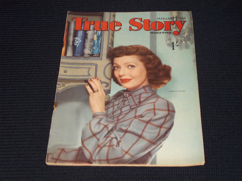 1950 JANUARY TRUE STORY MAGAZINE - LORETTA YOUNG FRONT COVER - E 15079