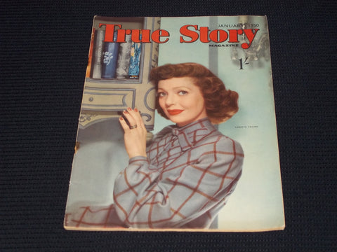 1950 JANUARY TRUE STORY MAGAZINE - LORETTA YOUNG FRONT COVER - E 15079