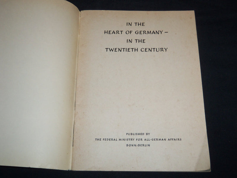 1961 IN THE HEART OF GERMANY IN THE 20TH CENTURY SOFTCOVER BOOK - J 8503