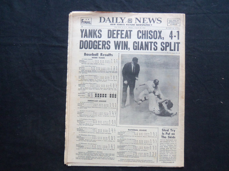1954 AUGUST 30 NY DAILY NEWS - HUNT MEN IN MYSTERY OF MISSING TEENS - NP 2497