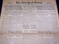 1938 SEPTEMBER 2 NEW YORK TIMES - HITLER BARS CZECH TRUCE - NT 3117